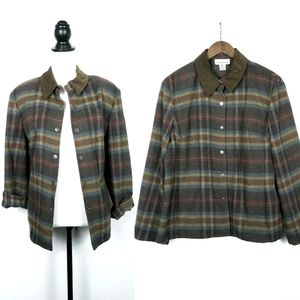 Vintage Lumberjack Style Flannel Plaid Jacket